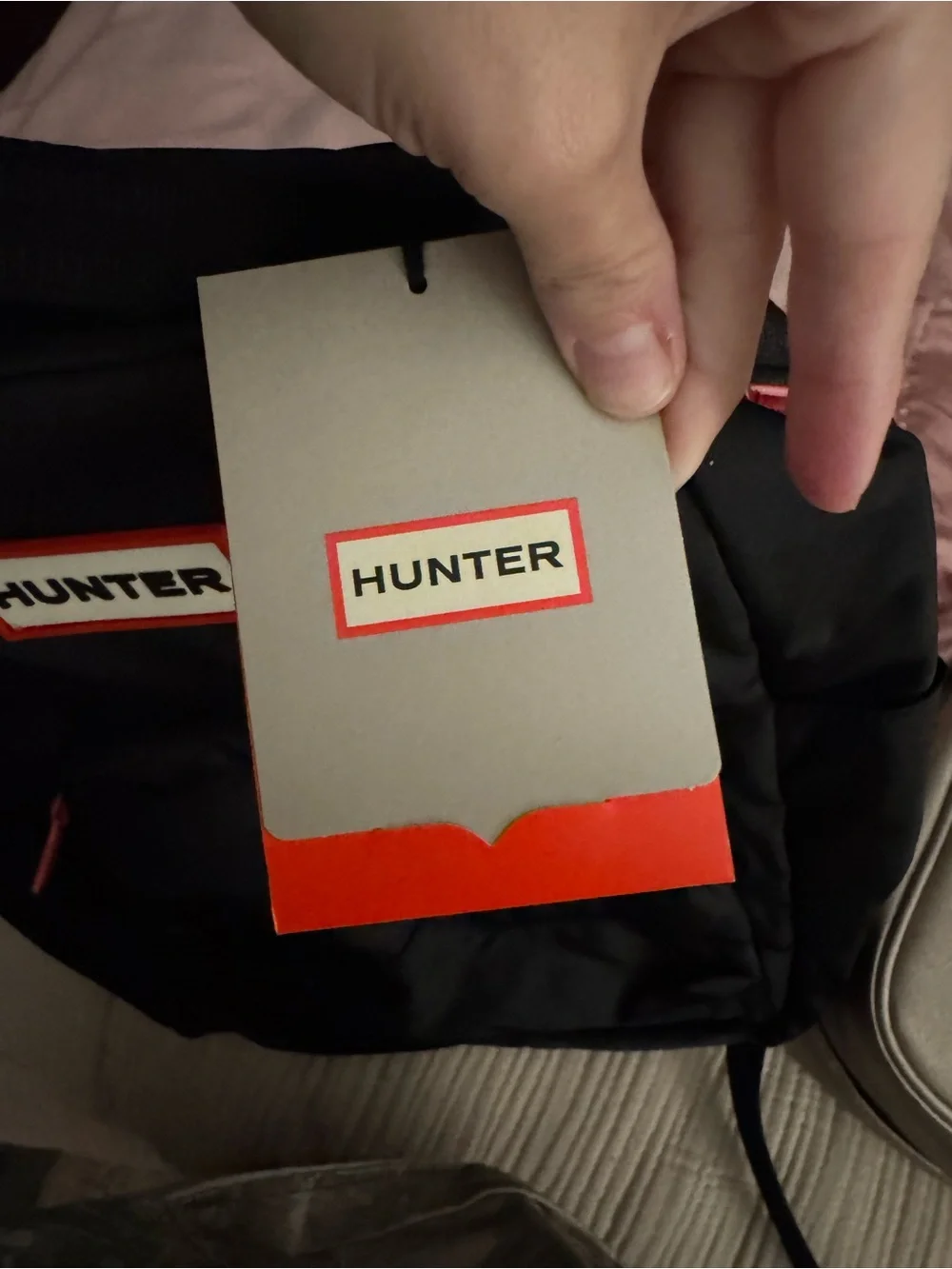 Hunter Black Backpack with Red Trim